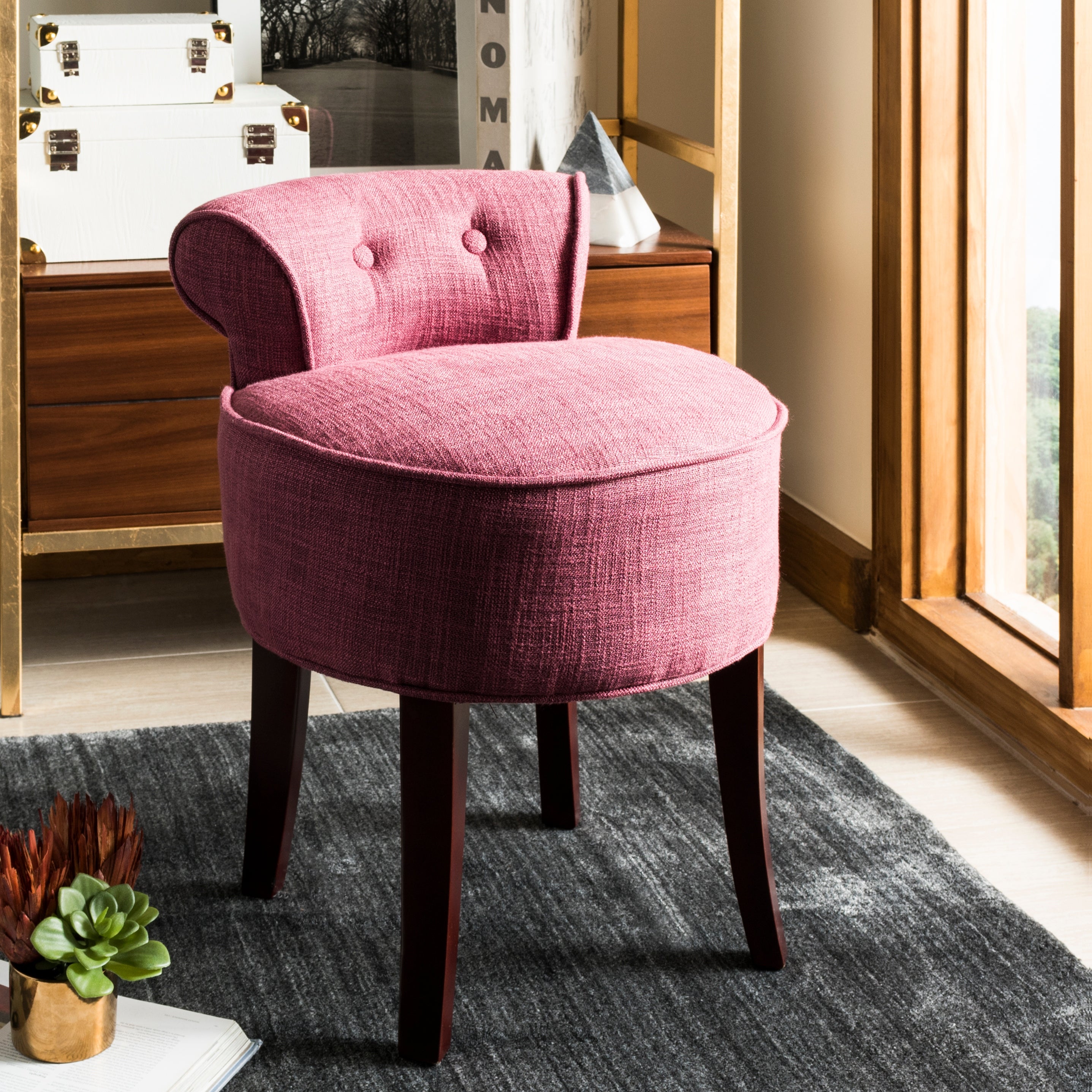 Safavieh Rochelle Rose Vanity Chair