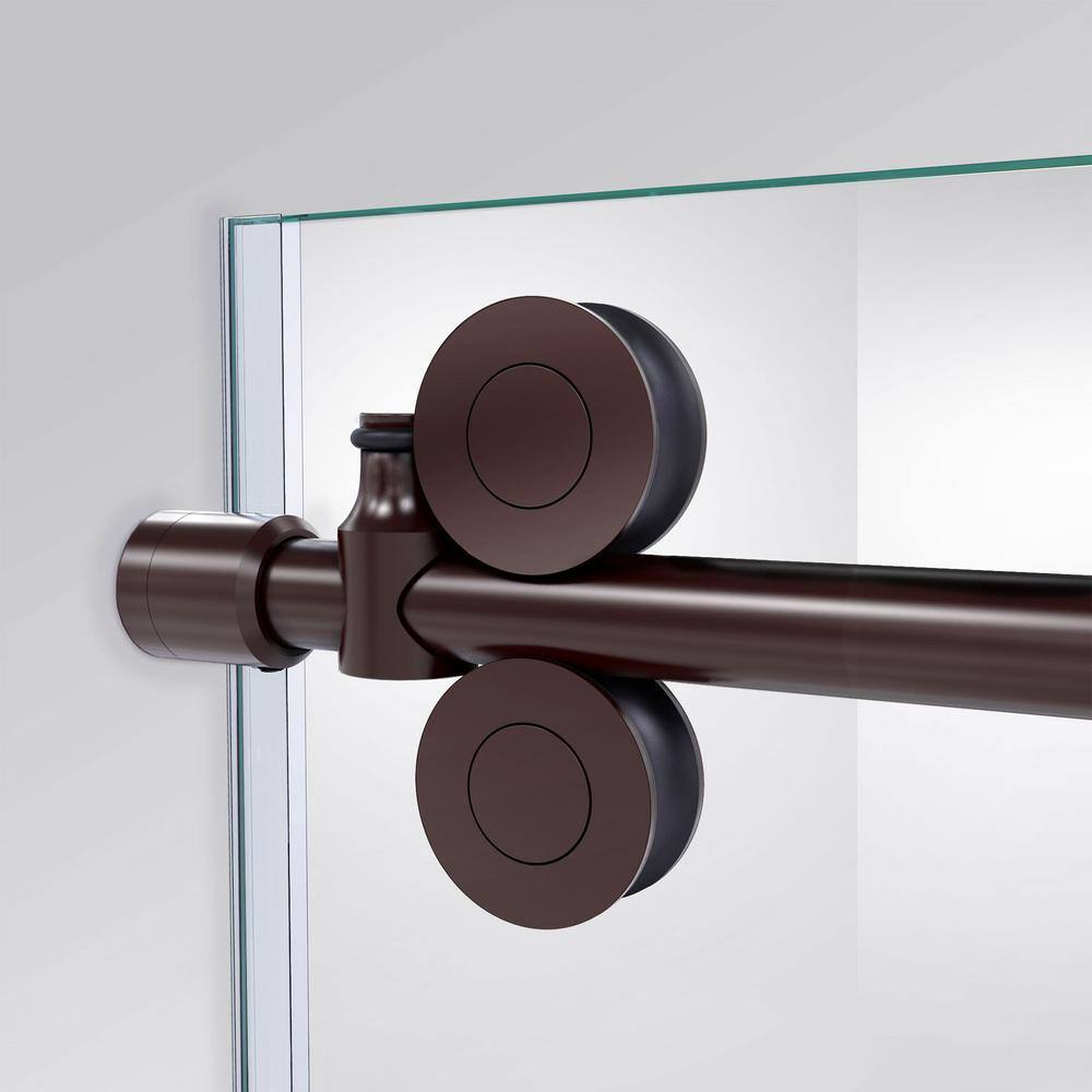 DreamLine Enigma-XO 56-60 in. W x 76 in. H Fully Frameless Sliding Shower Door in Oil Rubbed Bronze SHDR-61607620-06