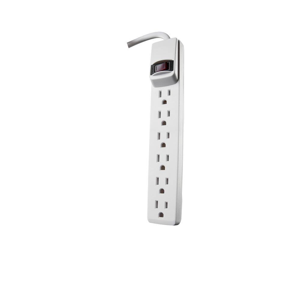 Woods 8 ft. 6-Outlet Power Strip with Power Light Indicator 41436