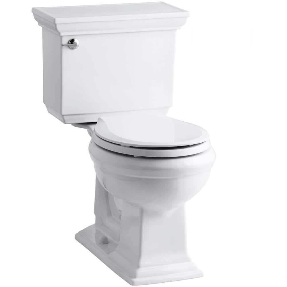 KOHLER Memoirs Stately 2Piece 128 GPF Single Flush Round Toilet with AquaPiston Flushing Technology in White