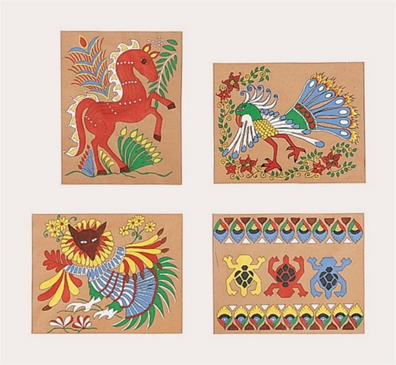 S S Worldwide Mexican Bark Painting Craft Kit