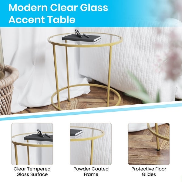 Signature Design by Ashley Coylin End Table - Tempered Glass Table