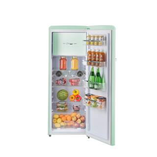 Unique Appliances Classic Retro 21.6 in. 7.6 cu. ft. Retro Single Door Mini Refrigerator with Freezer in Summer Mint Green ENERGY STAR UGP-230L LG AC