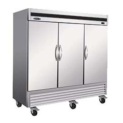 IKON IB81F-DV Upright Bottom Mount Freezer， 3 Solid Doors