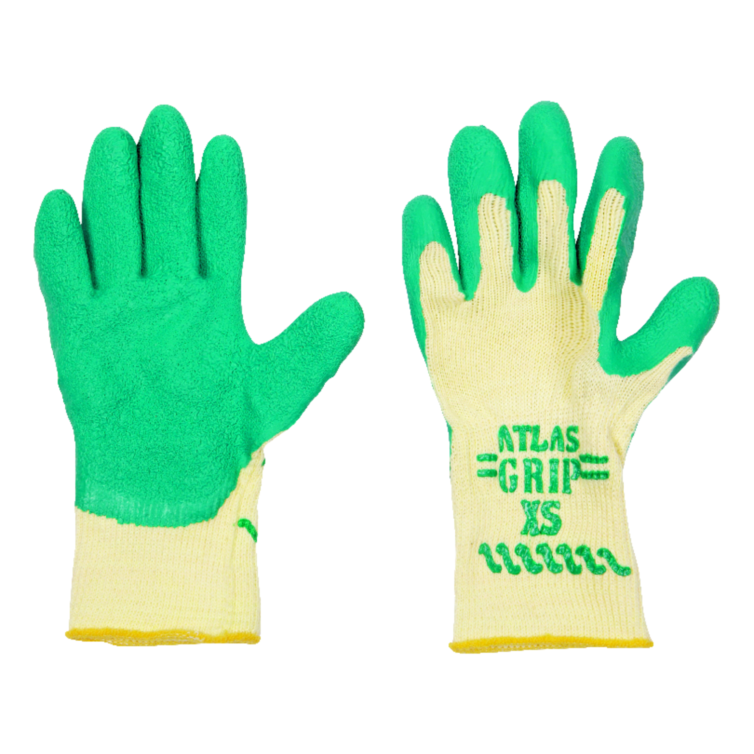 Atlas Kid Tuff Unisex Indoor and Outdoor Gardening Gloves Green/Yellow XS 1 pair