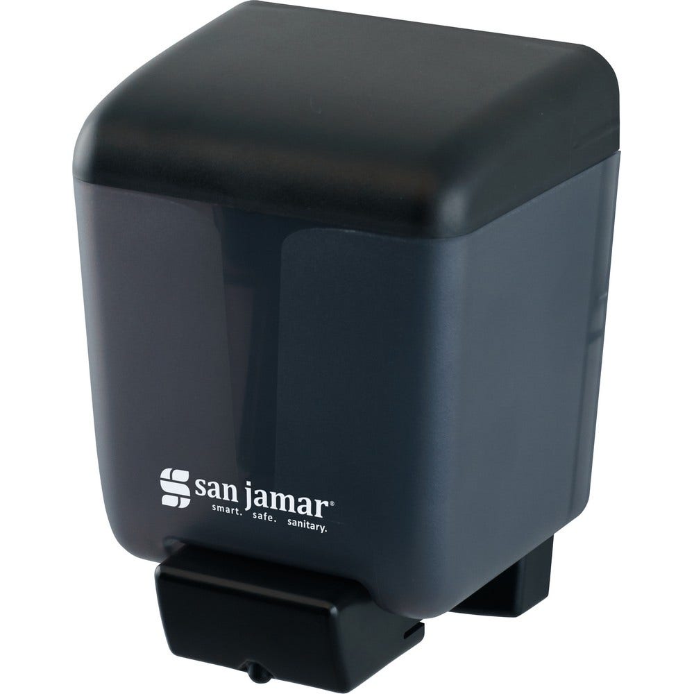 San Jamar SN30TBK Manual 30 oz. Wall-Mounted Liquid Soap Dispenser， Black Pearl