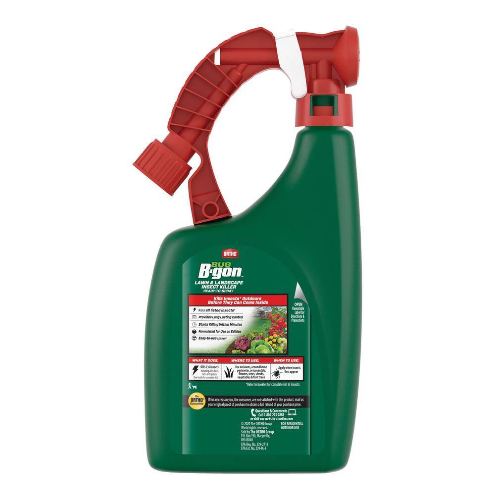 Ortho Bug B gon Lawn and Landscape Insect Killer 32 oz Ready to Spray Kills Insects Including Ants Mosquitoes and Spiders 017711005