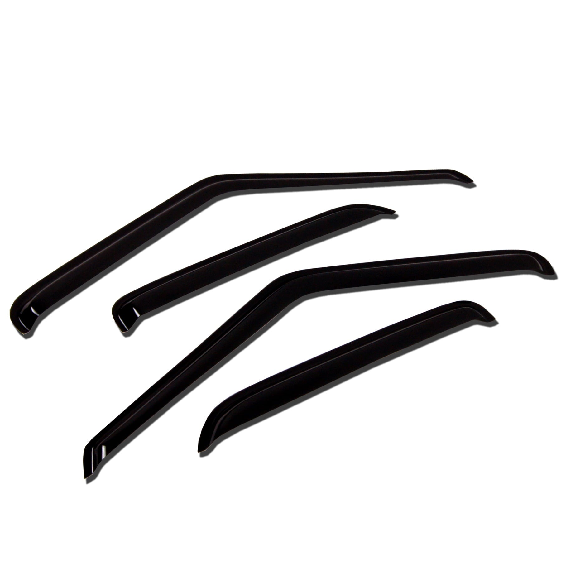 TuningPros WV-030-3 Window Visor For 1999-2006 GMC Sierra 1500 2500 3500 Crew Cab - Outside Mount 4 Pcs Set