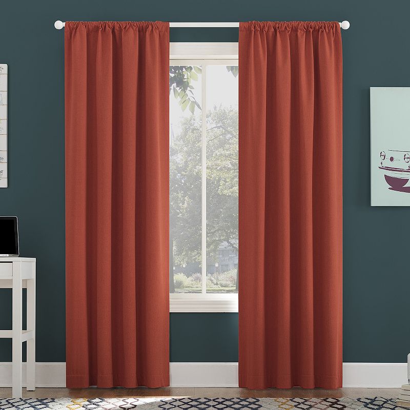 Sun Zero Generation Jules 100% Blackout Rod Pocket Window Curtain