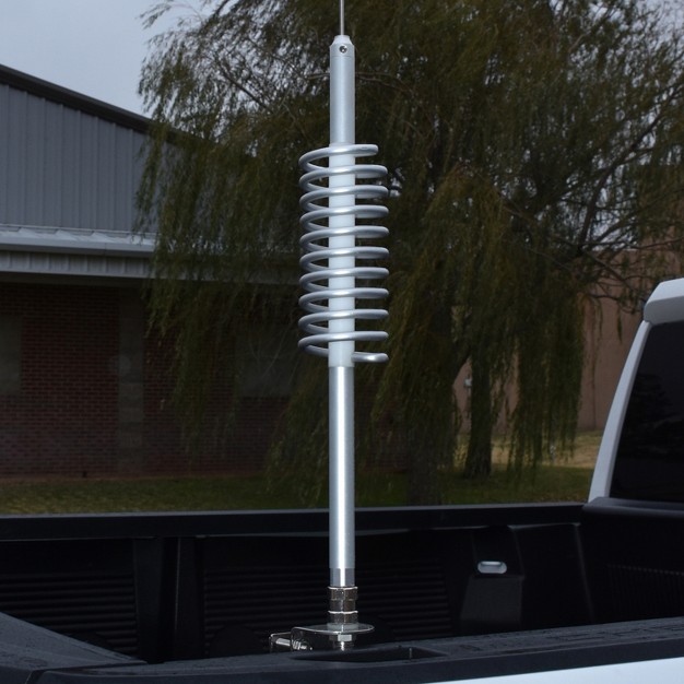 Tram Tramcat Tc 6 15 000 watt Trucker Aluminum Cb Antenna With 35 1 2 in Stainless Steel Whip And 6 in Shaft