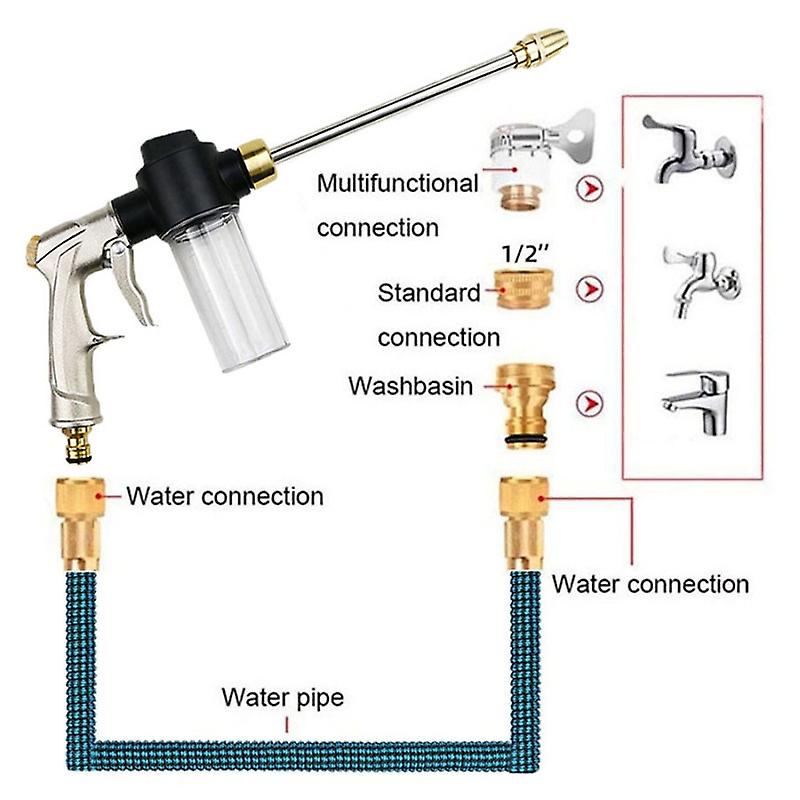 Garden Water Gun High Pressure Car Wash Sprinkler Hose Nozzle Foam Pot Water Spray Guns Watering Irrigation Tools