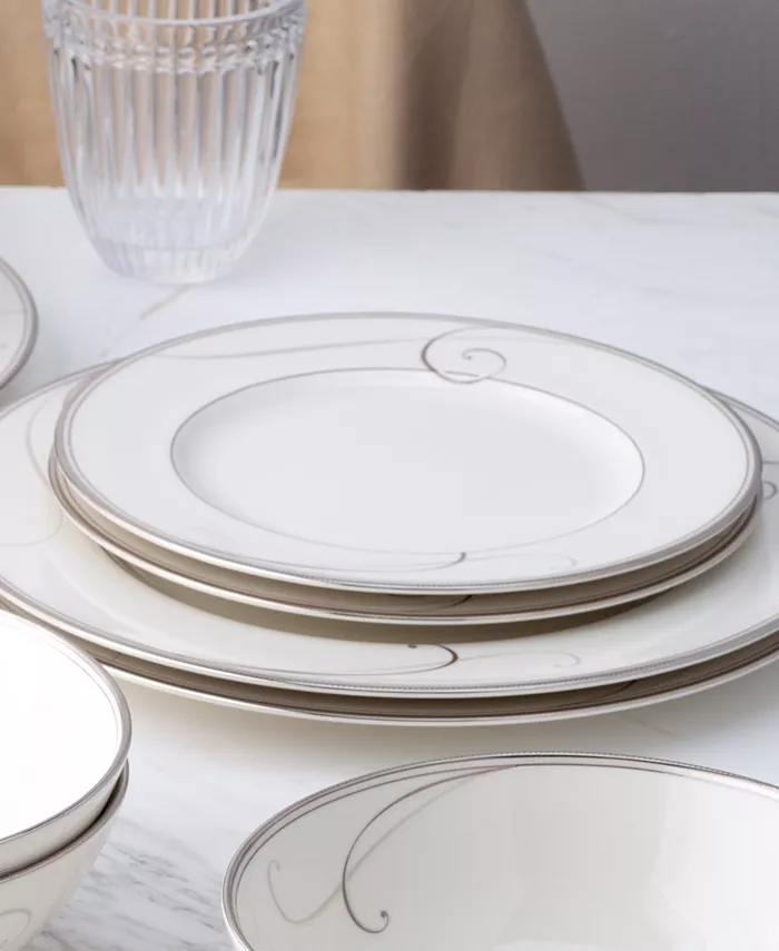 Noritake Platinum Wave Set of 4 Salad Plates Service For 4