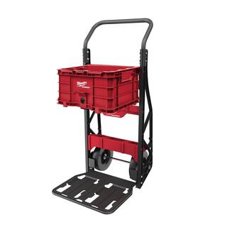 MW PACKOUT 20 in. 2-Wheel Utility Cart with (3) PACKOUT Tool Storage Crates 48-22-8415-48-22-8440x3