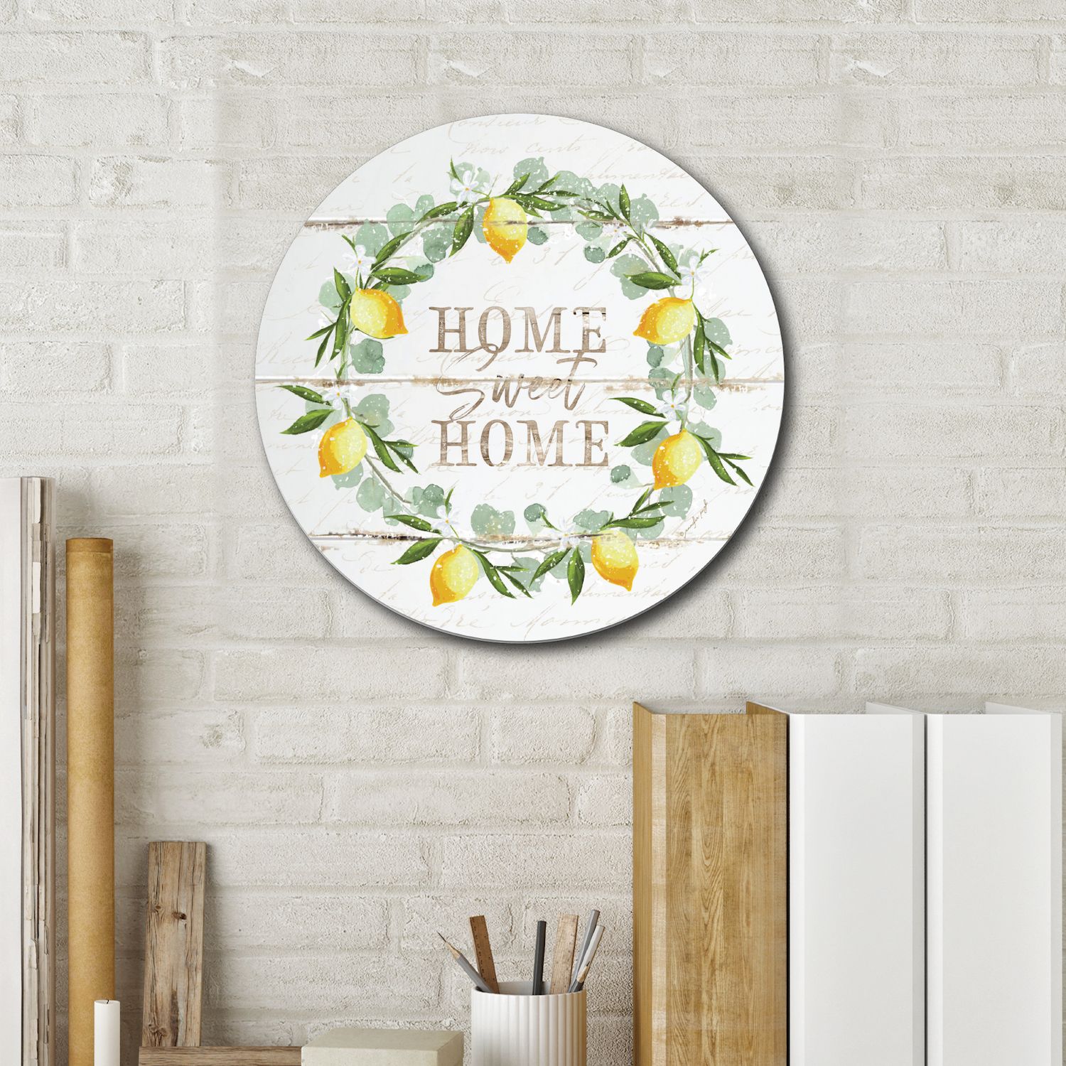 Courtside Market Sweet Home Wreath Circular Board Wall Art