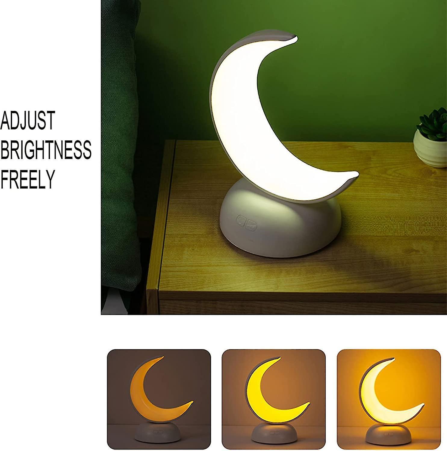 Table Lamp， Crescent Moon Portable Night Light And Aroma Lamps， Usb Rechargeable， Adjustable Brightn