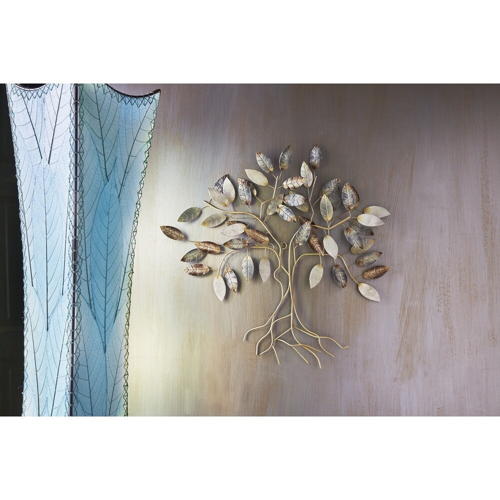 Handmade Leafed Tree Wall Decor Cool Color