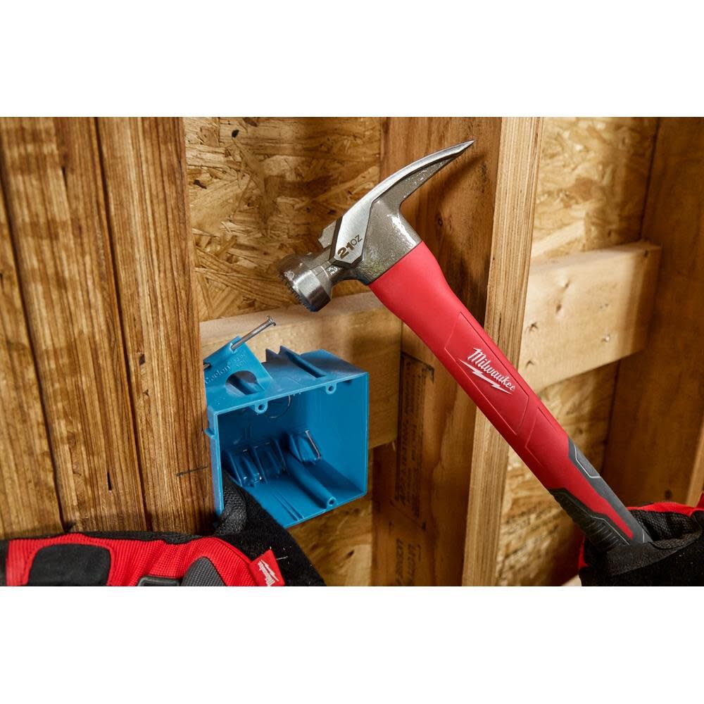 Milwaukee 21oz Milled Face Poly/Fiberglass Handle Hammer 48-22-9320 from Milwaukee