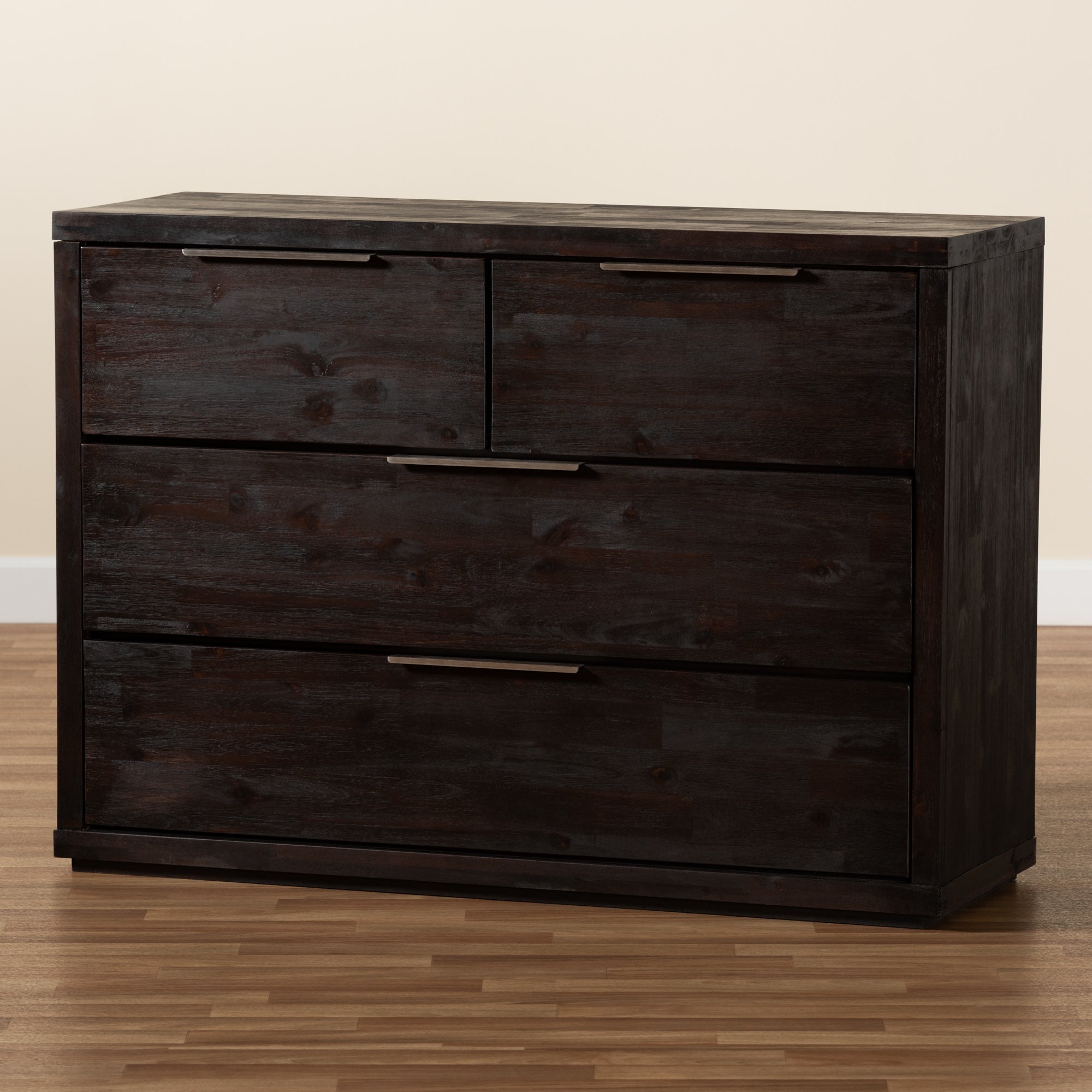 Baxton Studio Titus Modern and Contemporary Dark Brown Finished Wood 4-Drawer Dresser