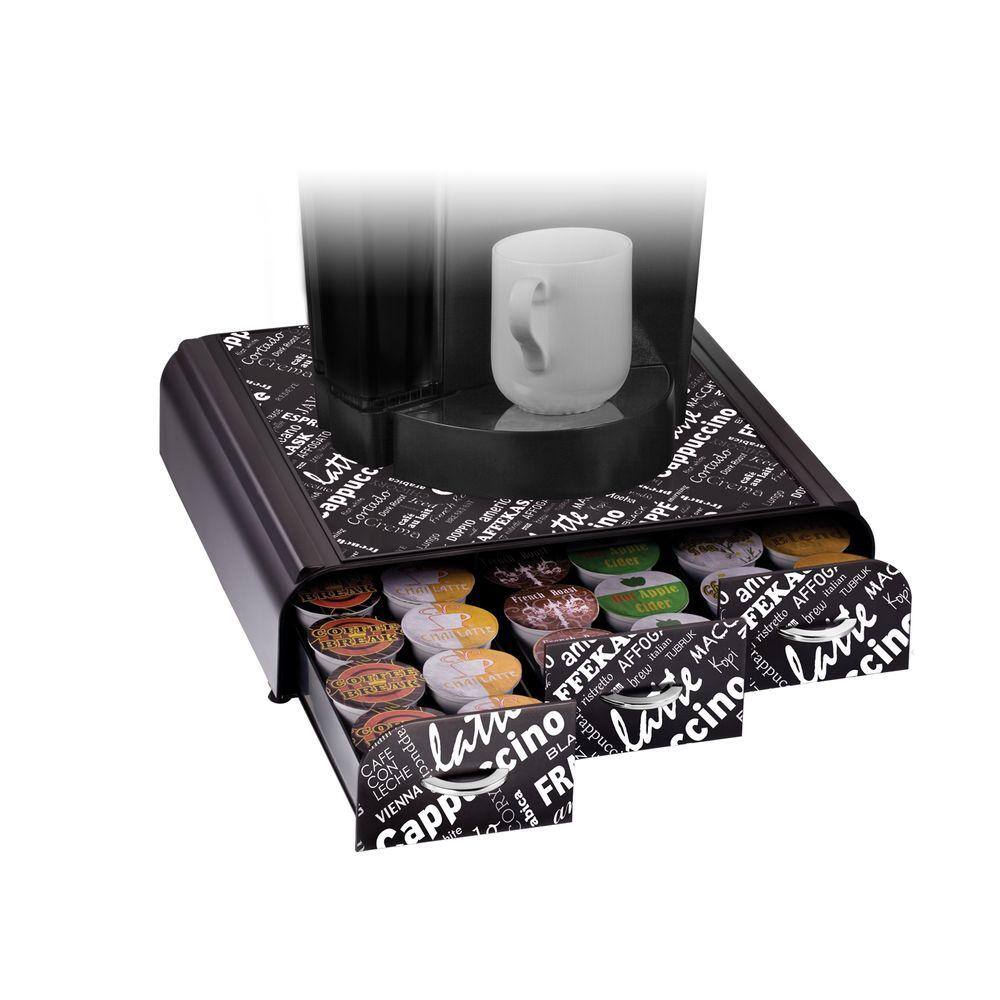 Mind Reader Anchor 36-Capacity Black Coffee Pod Storage Drawer TRAY6-BLKP