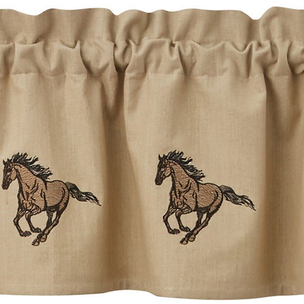 Park Designs Horse Embroidered Lined Valance 60 X 14