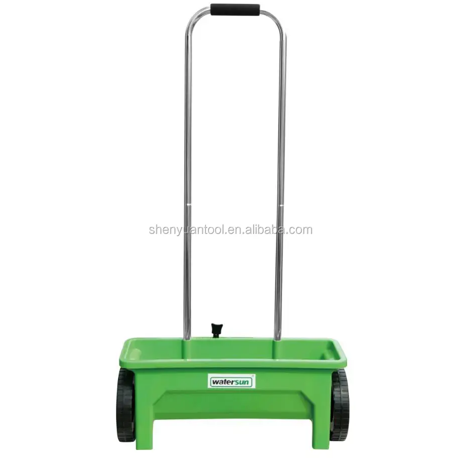 Factory  plastic 12L drop spreader w/aluminium lawn garden agricultural  fertilizer spreaders hand seed spreader handheld