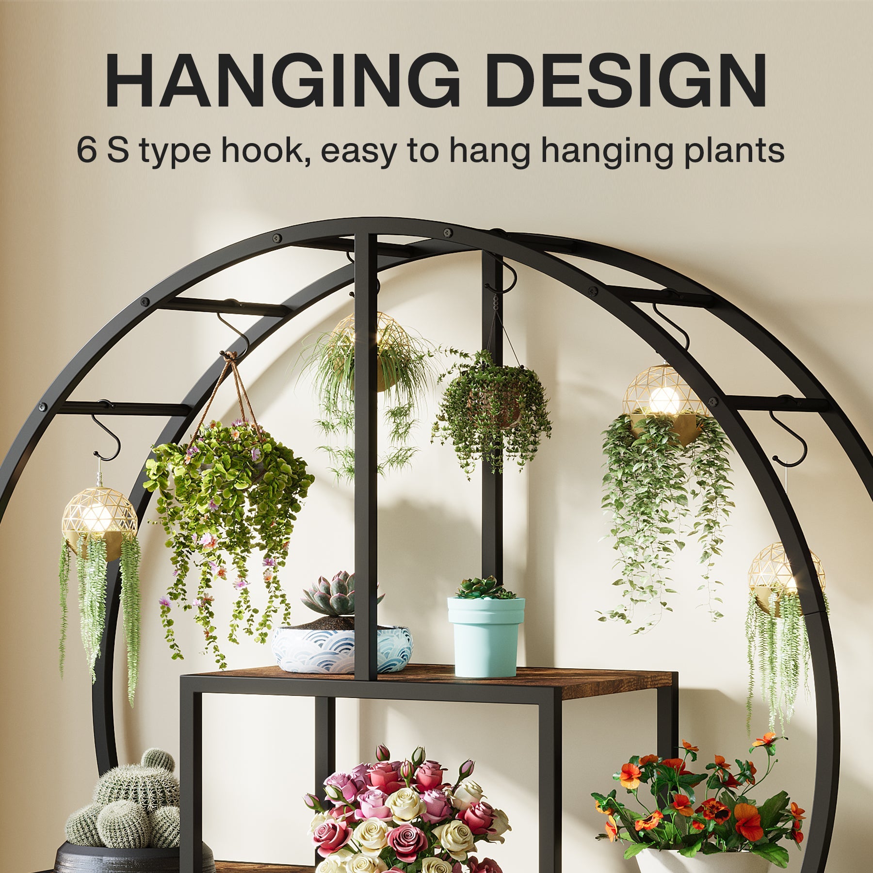 7-Tier Round Plant Stand, 65