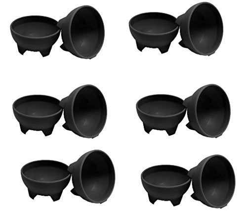 Set of 12 Black Black Duck Brand 4.5 Diameter Salsa Bowls