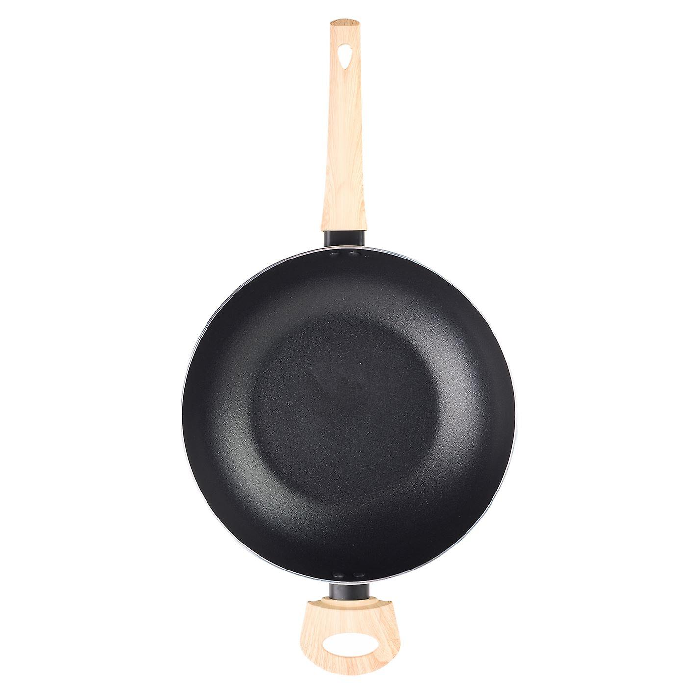 Progress Scandi Wok Non Stick Wooden Handle Kitchen Cooking Pan