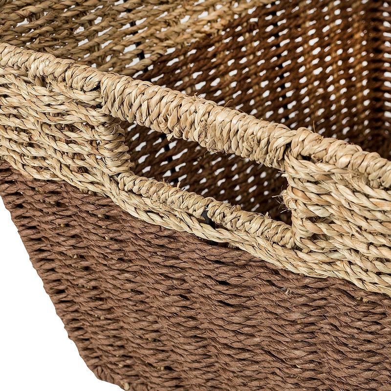 Honey-Can-Do Set of 3 Nesting Rectangle Seagrass Storage Basket Set