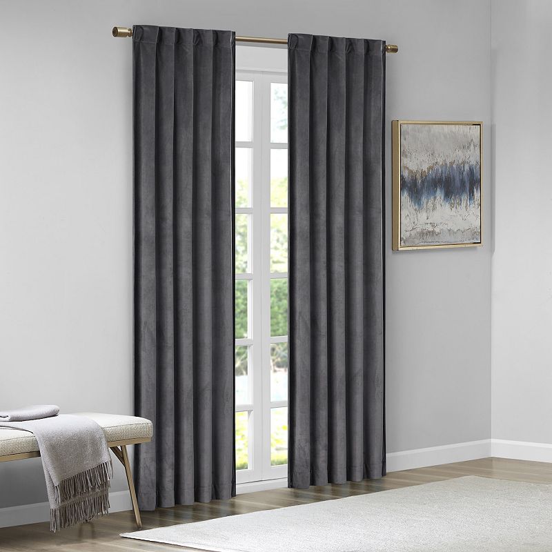 510 Design 2-pack Garett Room Darkening Velvet Rod Pocket Window Curtains