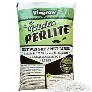 Viagrow 29 Quarts 1 cu. ft. Organic Perlite Planting Soil Additive and Growing Medium White VPR1