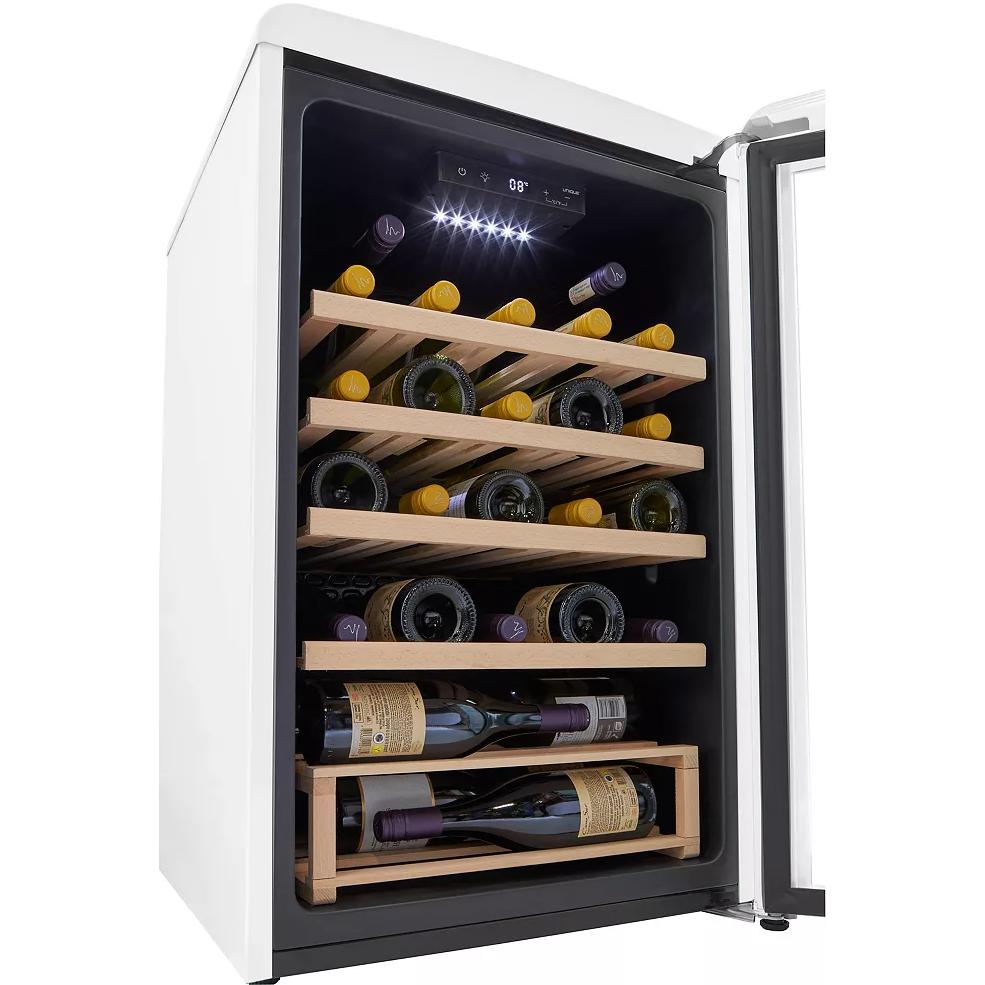 Unique Appliances 28-Bottle Classic Retro Wine Cooler with Single Zone UGP-125CR WF W