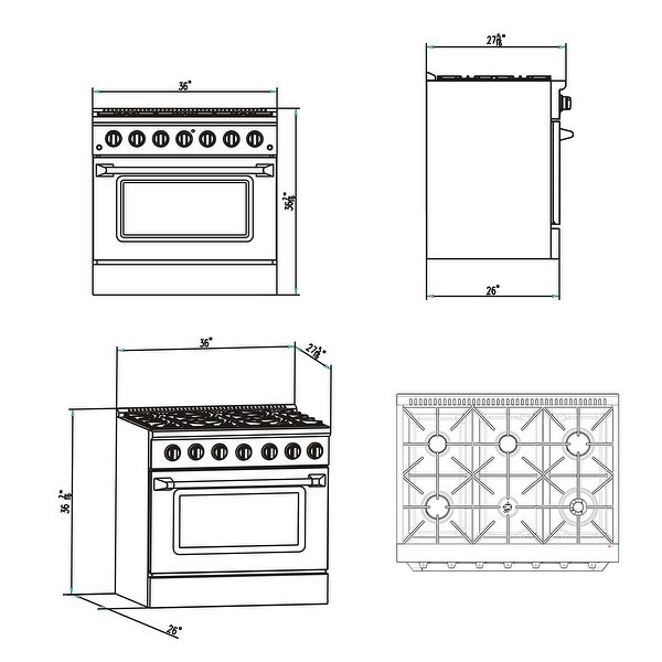 2 Piece Kitchen Package with 36