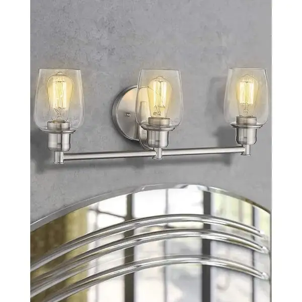 ModernBathroom Vanity Light With Clear Glass