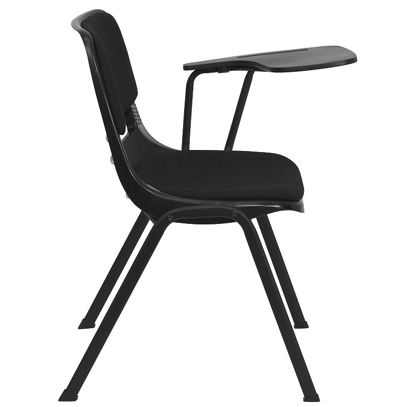 Emma and Oliver Padded Ergonomic Shell Chair with Left Handed Flip-Up Tablet Arm