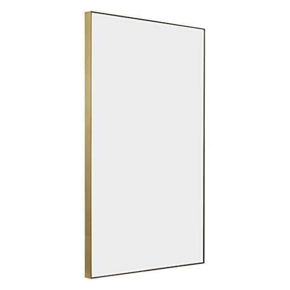 Contemporary Brushed Metal Wall Mirror (24