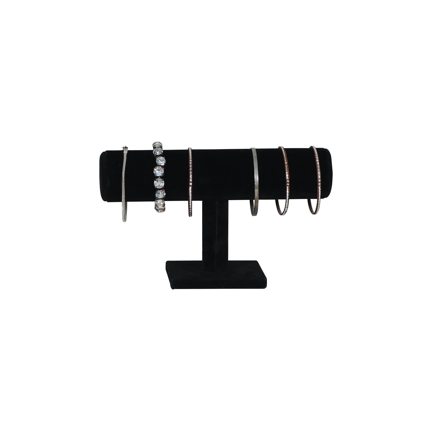 Everything Mary Jewelry T-Bar Display,  Black Velvet (Pack of 12)