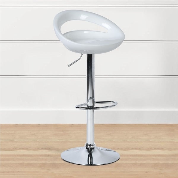 Ergonomic Streamlined Stools Set of 2 ABS Counter Height Bar Chairs