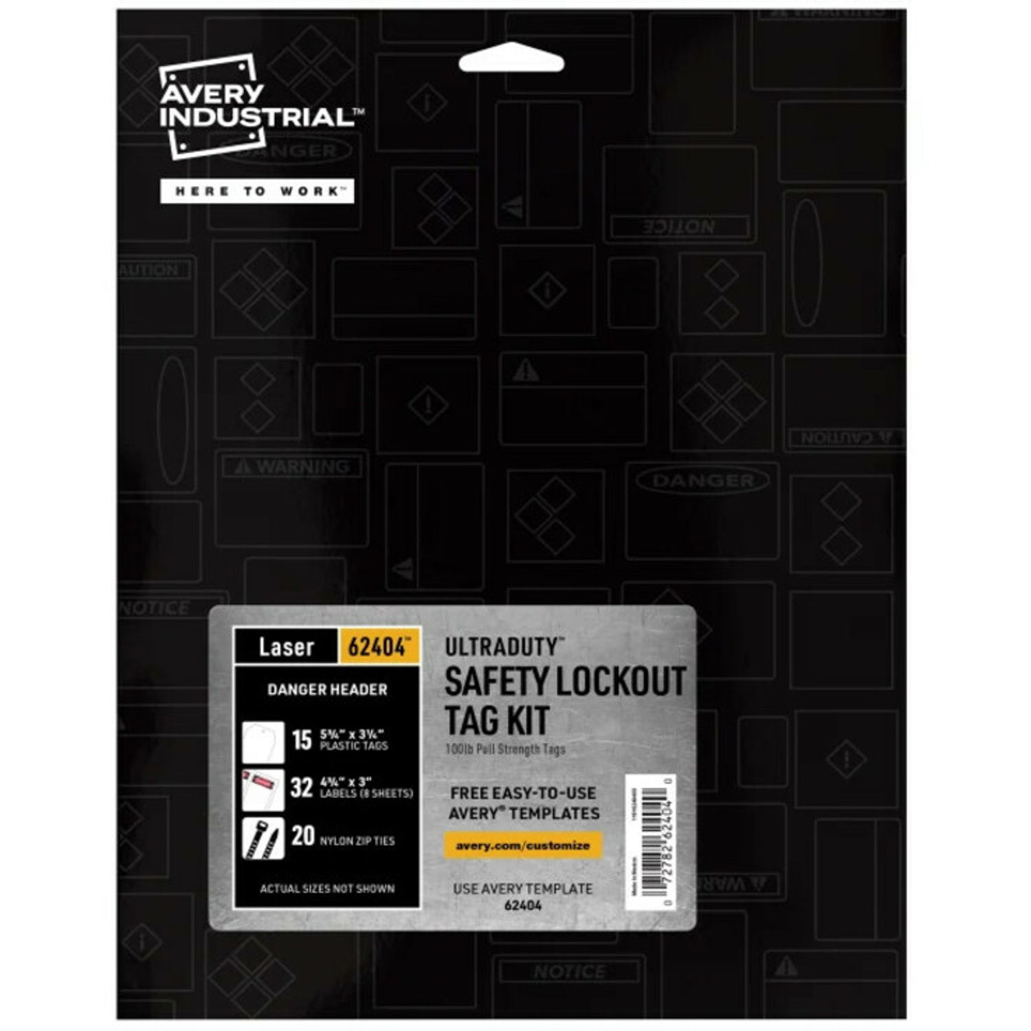 UltraDuty Hazard Warning Tag Kit by Avery AVE62404