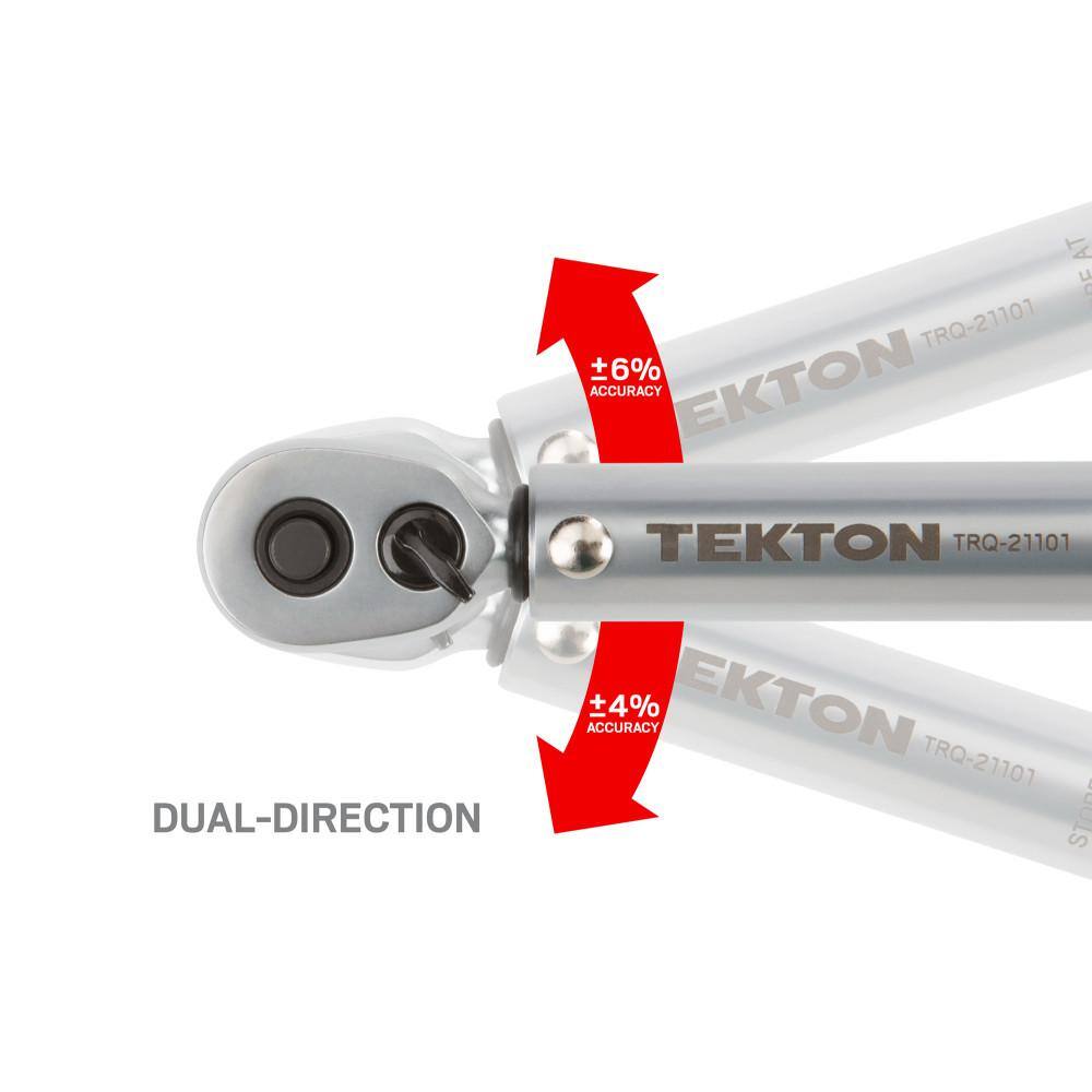 TEKTON 14 in. Drive Dual-Direction Click Torque Wrench (10-150 in.lb.) TRQ21101