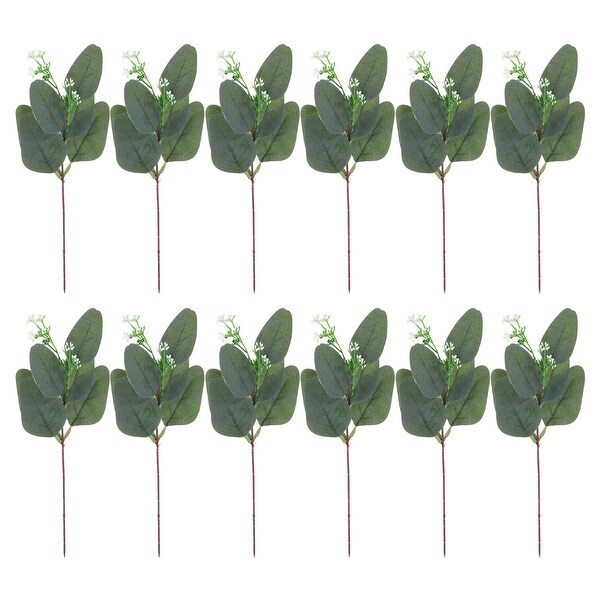 Artificial Eucalyptus Leaves Eucalyptus Stems Bulk Silver Dollar Green