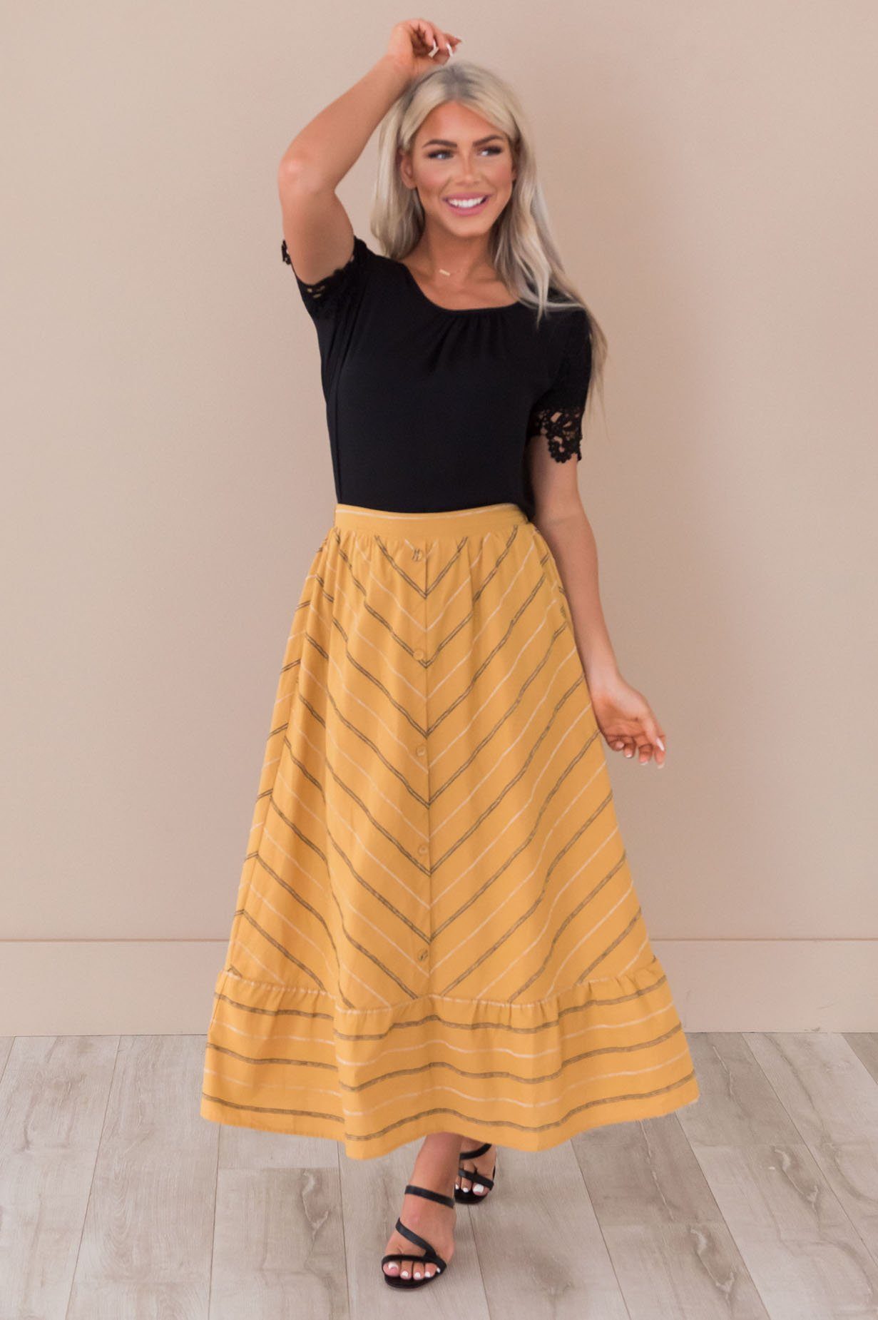 Striped Sweetie Modest Skirt