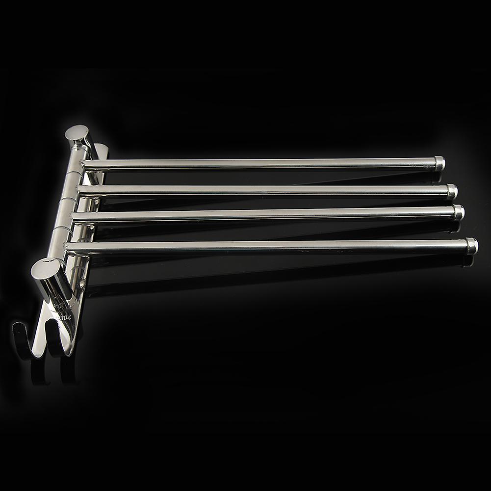 4-swivel Towel Rack Bar Rod Rail Holder Bathroom Kitchen 304 Stainless Steel