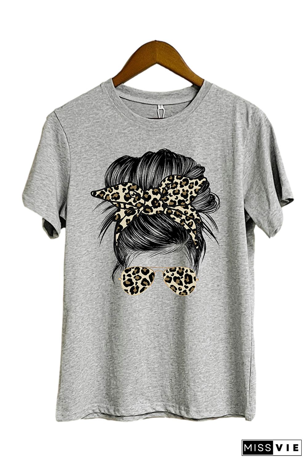 Mama Leopard Short Sleeve Graphic Tee Wholesale