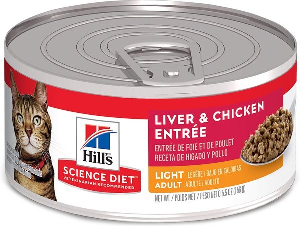 Hill's Science Diet Adult Light Liver and Chicken Entree Canned Cat Food