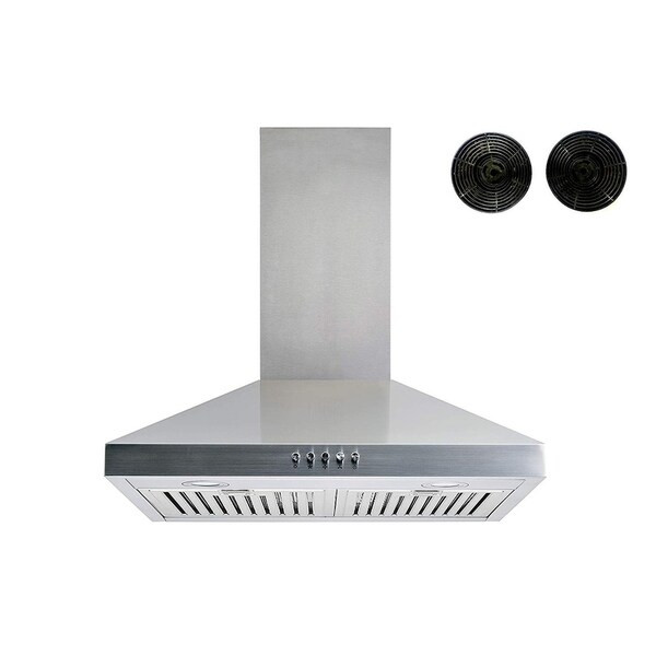 Winflo?30-in Convertible Stainless Steel Wall-Mounted Range Hood with Charcoal Filters