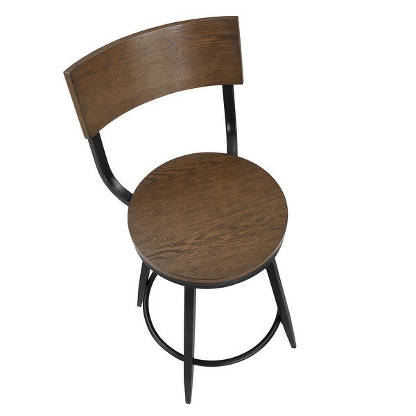 Delmar Wood and Metal Swivel Stool by Greyson Living