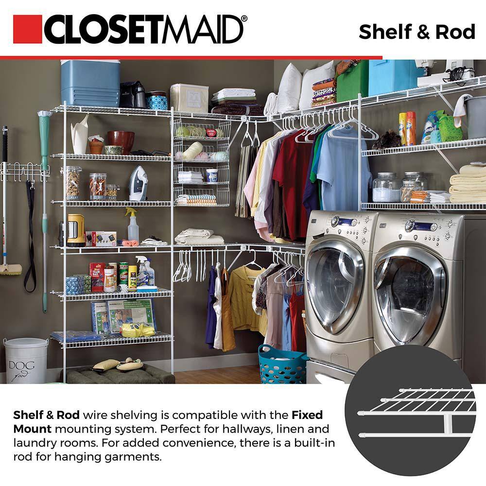 ClosetMaid Ventilated Wire Corner Shelf for 12 in. Shelf and Rod Shelving 21066