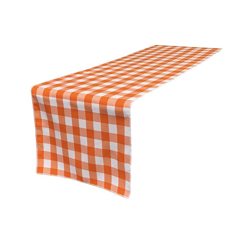 Polyester Gingham Checkered 14 By 108-inch Table Runner