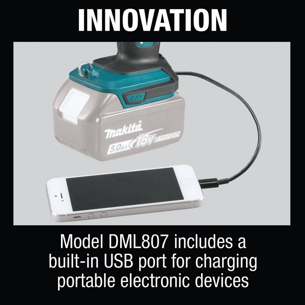 Makita 18V LXT Lithium-Ion Cordless LED LanternFlashlight (Flashlight Only) DML807